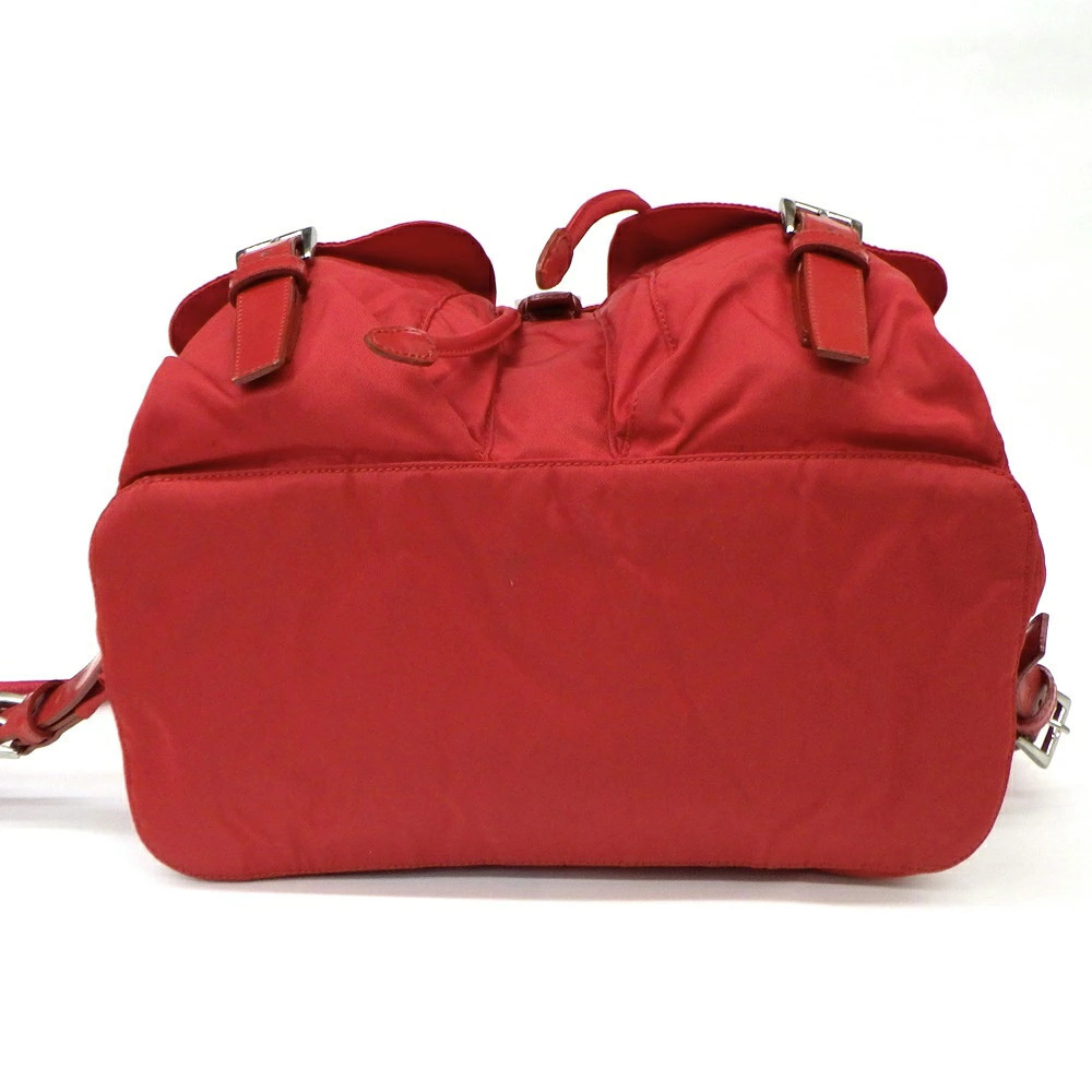 PRADA Backpack VELA ROSSO Red Triangle Plate - Picture 5 of 8